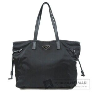 Prada Logo Tote Shoulder Bag Black